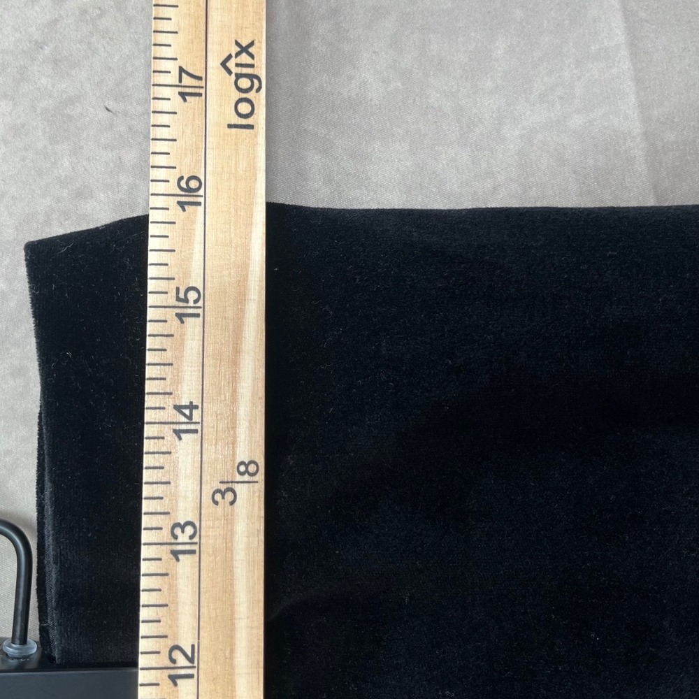 Brooks Brothers Velvet Trousers Women 10 Black Cotton Stretch Straight Leg - Picture 6 of 8